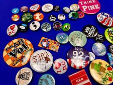 Vintage Various Button Pins - Advertising Promo Pinbacks Grab Bag Resale Gifts picture