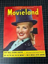 Vintage 1947 Movieland Magazine Cover - Betty Grable - COVER ONLY picture