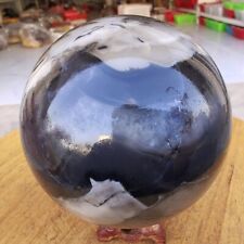 1175g RARE Natural blue Volcanic Rock agate Sphere Quartz Crystal Ball Healing picture