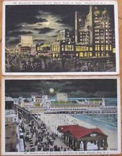 Atlantic City, NJ 1920/1923 PAIR Postcards: Night Views - New Jersey picture