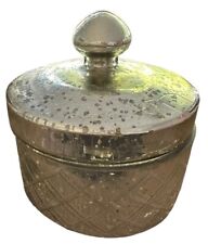 Antique Mercury Glass Storage Jar Stonebriar Collection 5” picture