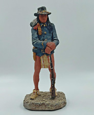 Daniel Monfort Native American Union Soldier Sculpture Signed And Dated 1986 picture