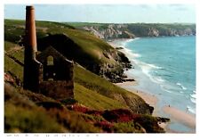 Old Wheal Coates Engine House Cornwall Wob Posted Cancel Chrome Postcard picture