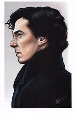 BBC Benedict Cumberbatch as Sherlock Holmes Art Print SIGNED Ashleigh Popplewell picture