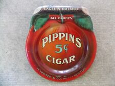 ANTIQUE 1900S ADVERTISING TIP TRAY PIPPINS CIGAR BOSTON VINTAGE ASHTRAY picture