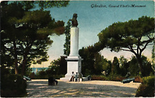 General Eliott's Monument Gibraltar Divided Postcard Unused c1910s picture
