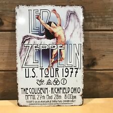 Led Zeppelin US Tour 1977 Richfield OH Repro Tin Metal sign 8