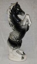 Vintage Rearing Black Gray Porcelain Horse  picture