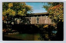 Ada MI-Michigan, Ada Covered Bridge, Thornapple River, Vintage Postcard picture