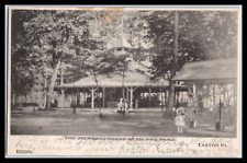 Vtg Postcard Easton Pennsylvania Island Park Merry Go Round Carousel Divided picture