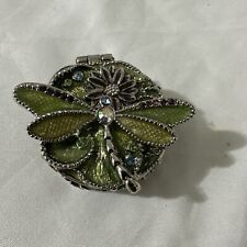 Vintage Monet Jeweled Enamel Dragonfly Pill Box picture