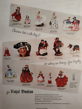 1957 Holiday Original Art Ad Advertisement Royal Doulton Figurines picture