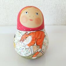 Russian Rolly Polly wood-burned Wobbling Chime  Hand-Painted Doll (by Bobowa) picture
