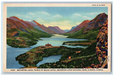 Alberta Canada Postcard Prince of Wales Hotel Wateron Lakes National Park c1930s picture