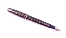 Vintage Parker Vacumatic Brown Pearl & Black Laminated Fountain Pen picture