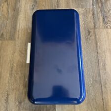 Culinary Couture Blue Metal Large Bread Box 16 x 9 x 6