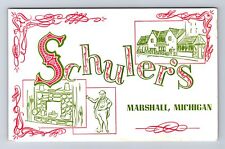 Marshall MI-Michigan, Schuler's Restaurant, Antique, Vintage Postcard picture