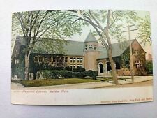 Vintage Postcard 1900's Memorial Library Maiden MA Massachusetts picture