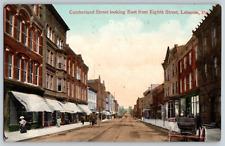 Postcard~ Cumberland Street Looking East From Eighth St.~ Lebanon Pennsylvania picture