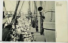 Military Bayonet Drill aboard U.S. Training Ship 1908 #10007 Postcard I8 picture