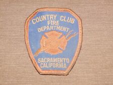 VINTAGE  COUNTRY CLUB FIRE DEPT SACRAMENTO CALIFORNIA FIREMEN'S OBSOLETE PATCH picture