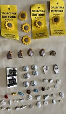 Lot 50+ Novelty Buttons - Sewing Machines Sun Flowers Peter Rabbit Cat & Fiddle picture