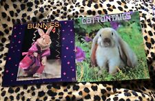 vintage '80s BUNNIES rabbits COTTONTAILS calendars 1987/1988 - set of 2 picture