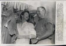1957 Press Photo Oklahoma Football Coach Ken Northcutt Wife Anne Johnson picture