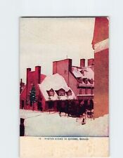 Postcard Winter Scene In Quebec City Canada picture
