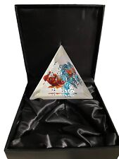 Ed Hardy by Christian Audiger Koi Fish Glass Candle Holder Prism Paperweight New picture
