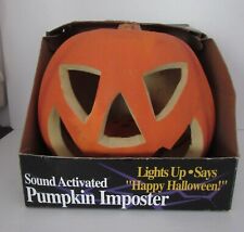 Gemmy Pumpkin Imposter Light Up Jack-O-Lantern Vintage picture