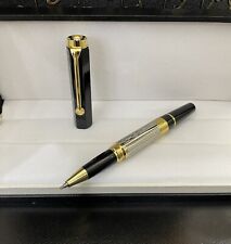 Luxury Great Writers Series Silver Grid+Gold Color 0.7mm Rollerball Pen picture