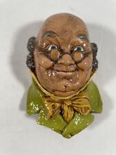 Vintage Bossons-like chalkware wall figurines Mr. Pickwick picture