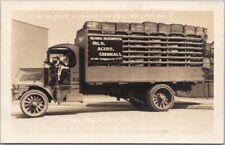 c1920s HAINES MOTOR SERVICE Advertising Photo RPPC Postcard - Delivery Truck picture
