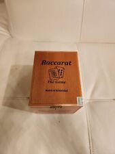 Baccarat The Game Rothschild Empty Wooden Cigar Box 4¼x5½x4⅜ picture