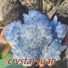8LB+ Large Blue Quartz Crystal Cluster Mineral Specimen Crystal heal. picture