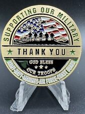 Supporting Our Military Thanks You All Services God Bless 1 Mill Challenge Coin picture