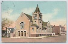 State View~First Baptist Church On Corner~Vintage Postcard picture