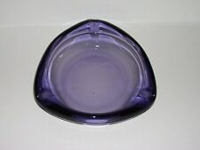 Vintage MCM Heavy Art Glass Amethyst Ashtray WOW picture
