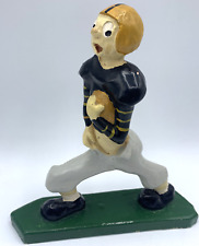 1940s Football Athlete Chalkware Figurine Vintage USA 6.5