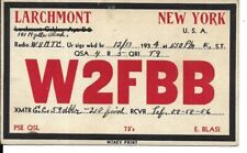 QSL  1934 Larchmont New  York     radio card picture