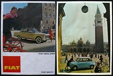 BIG 2 Page FIAT 1800-2100 + 600D Orig 1960 Advertisement Ad 9x12 RARE picture