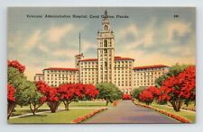 1950s United States Veterans VA Hospital Postcard Coral Gables Florida FL VTG picture