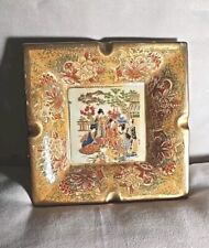 Vintage Collectible Gryphonware Geisha Girls Scenery Ashtray Japanese Decor READ picture