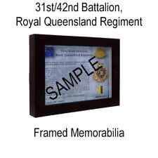 31st/42nd Battalion, Royal Queensland Regiment - Framed Memorabilia & Militaria picture