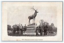 c1905 Elks Memorial Green Lawn Cemetery Sculpture OH Columbus Dispatch Postcards picture
