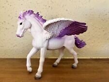 2014 Mojo White & Purple Glittery Pegasus Horse Toy Figurine with Wings picture