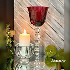 Amethyst Bubbles by Saint Louis Wine Glass Vintage France Blown Glass 9 5/8