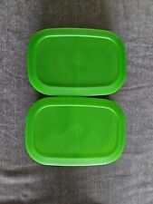 Debbie Meyers SUPERSEAL 64 oz 1.89 L Divided Green Box 2 Storage Containers Lids picture