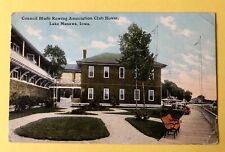 Vintage Postcard 1951 Real Photo Council Bluff Rowing Club House Lake Manawa IA picture